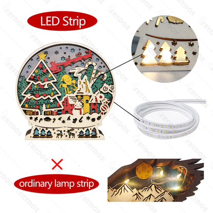 Crystal Ball 3D Wood Carving Light【New